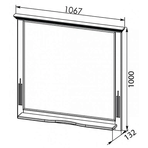 Зеркало Aquanet Лагуна 105 белый 00175304 Зеркало Aquanet Лагуна 105 белый 00175304