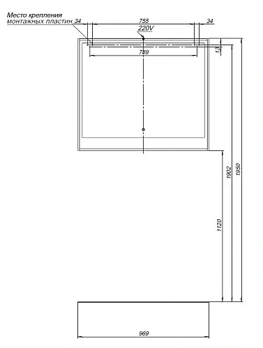 Зеркало Aquanet Милан 100 белый глянец 00306372 Зеркало Aquanet Милан 100 белый глянец 00306372