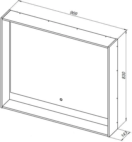 Зеркало Aquanet Милан 100 дуб светлый 00336406 Зеркало Aquanet Милан 100 дуб светлый 00336406