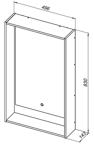 Зеркало Aquanet Милан 50 белый глянец 00336390 Зеркало Aquanet Милан 50 белый глянец 00336390