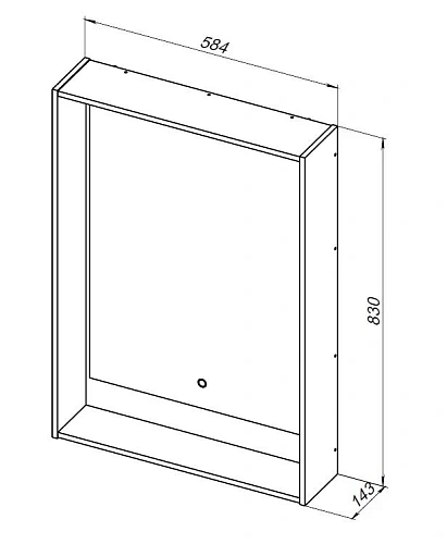 Зеркало Aquanet Милан 60 белый глянец 00306380 Зеркало Aquanet Милан 60 белый глянец 00306380
