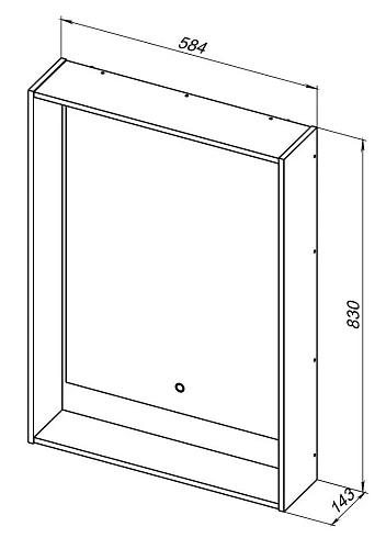 Зеркало Aquanet Милан 60 дуб рустикальный 00336398 Зеркало Aquanet Милан 60 дуб рустикальный 00336398