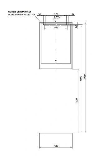 Зеркало Aquanet Милан 60 дуб светлый 00336403 Зеркало Aquanet Милан 60 дуб светлый 00336403
