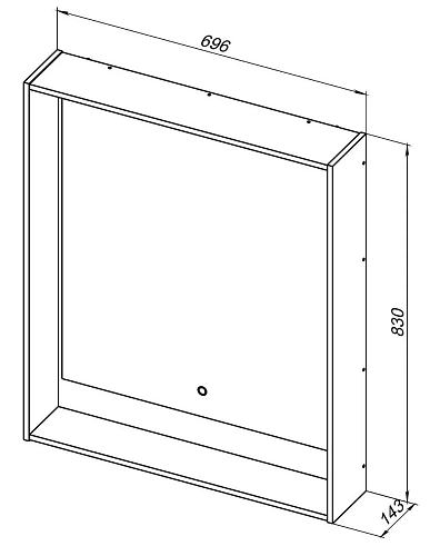 Зеркало Aquanet Милан 70 белый глянец 00336391 Зеркало Aquanet Милан 70 белый глянец 00336391