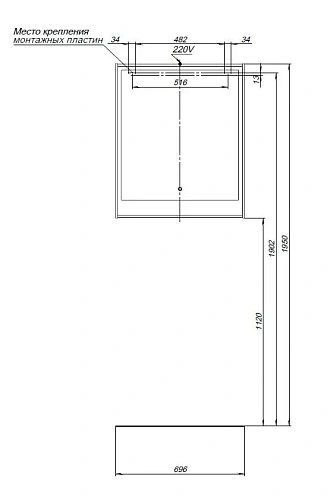 Зеркало Aquanet Милан 70 белый глянец 00336391 Зеркало Aquanet Милан 70 белый глянец 00336391