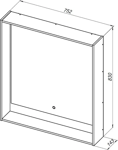 Зеркало Aquanet Милан 80 белый глянец 00306384 Зеркало Aquanet Милан 80 белый глянец 00306384