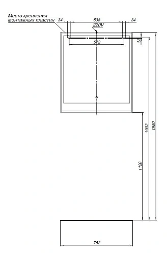 Зеркало Aquanet Милан 80 дуб светлый 00336405 Зеркало Aquanet Милан 80 дуб светлый 00336405