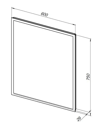 Зеркало Aquanet Оптима 60 белый матовый 00288963 Зеркало Aquanet Оптима 60 белый матовый 00288963