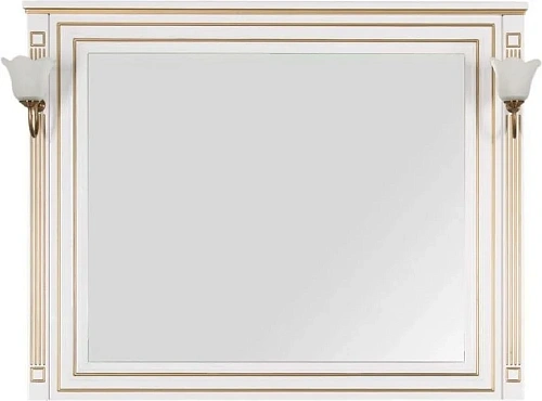 Зеркало Aquanet Паола 120 белый/золото 00186105 Зеркало Aquanet Паола 120 белый/золото 00186105