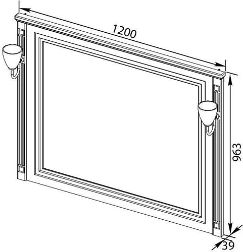 Зеркало Aquanet Паола 120 белый/серебро 00181768 Зеркало Aquanet Паола 120 белый/серебро 00181768