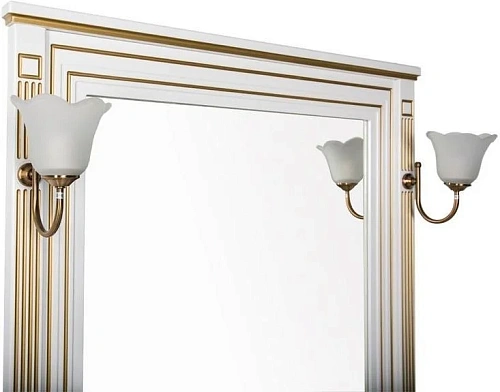 Зеркало Aquanet Паола 90 белый/золото 00186108 Зеркало Aquanet Паола 90 белый/золото 00186108