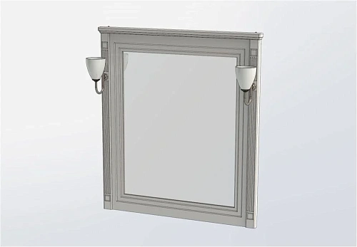 Зеркало Aquanet Паола 90 белый/золото 00186108 Зеркало Aquanet Паола 90 белый/золото 00186108