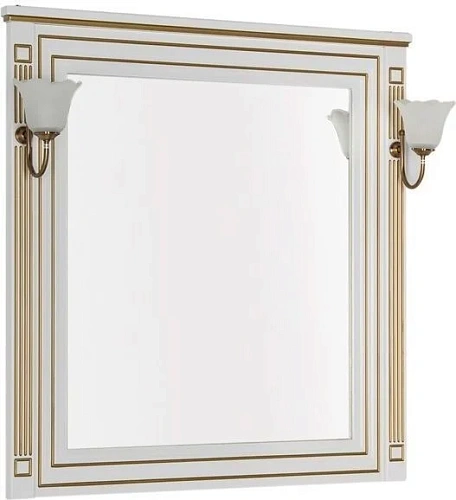 Зеркало Aquanet Паола 90 белый/золото 00186108 Зеркало Aquanet Паола 90 белый/золото 00186108
