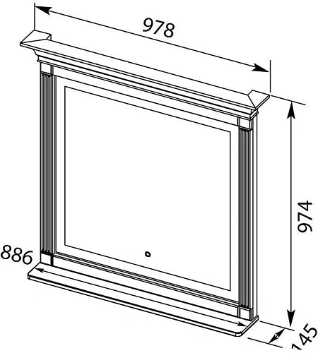 Зеркало Aquanet Селена 105 белый/серебро 00201647 Зеркало Aquanet Селена 105 белый/серебро 00201647