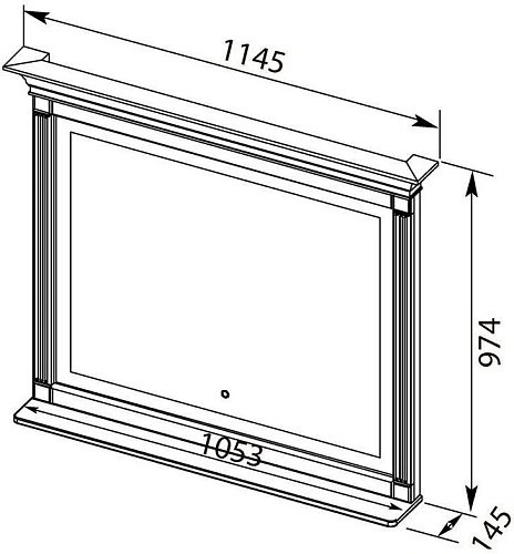 Зеркало Aquanet Селена 120 белый/серебро 00201648 Зеркало Aquanet Селена 120 белый/серебро 00201648
