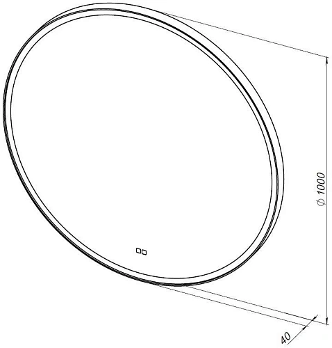 Зеркало Aquanet Тренд 100 черный 00316688 Зеркало Aquanet Тренд 100 черный 00316688