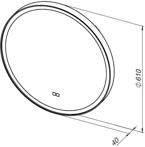 Зеркало Aquanet Тренд 60 черный 00316704 Зеркало Aquanet Тренд 60 черный 00316704