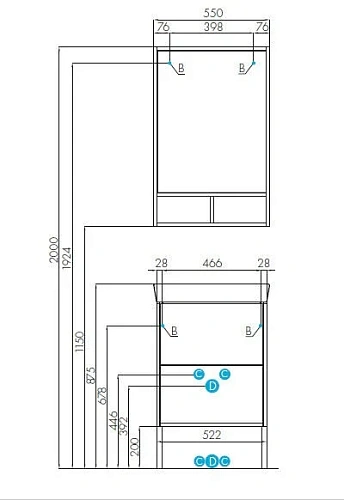 Зеркало Aquaton Йорк 55 белый, ясень фабрик 1A173202YOAV0 Зеркало Aquaton Йорк 55 белый, ясень фабрик 1A173202YOAV0