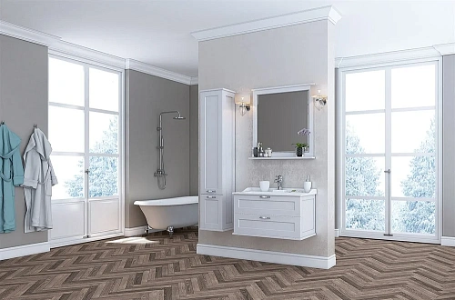 Зеркало Aquaton Леон 80 дуб белый 1A186402LBPS0 Зеркало Aquaton Леон 80 дуб белый 1A186402LBPS0