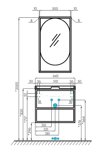 Зеркало Aquaton Лофт Фабрик 50 дуб кантри 1A242502LTDY0 Зеркало Aquaton Лофт Фабрик 50 дуб кантри 1A242502LTDY0