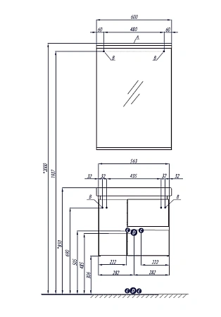 Зеркало Aquaton Рене 60 1A222302NR010 Зеркало Aquaton Рене 60 1A222302NR010