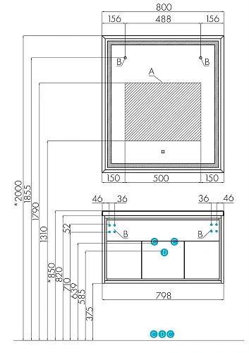 Зеркало Aquaton Уэльс 80 1A214002WA010 Зеркало Aquaton Уэльс 80 1A214002WA010