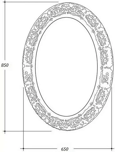 Зеркало Armadi Art 511 овальное, антик, 85х65 (полиуретан) эмаль Зеркало Armadi Art 511 овальное, антик, 85х65 (полиуретан) эмаль