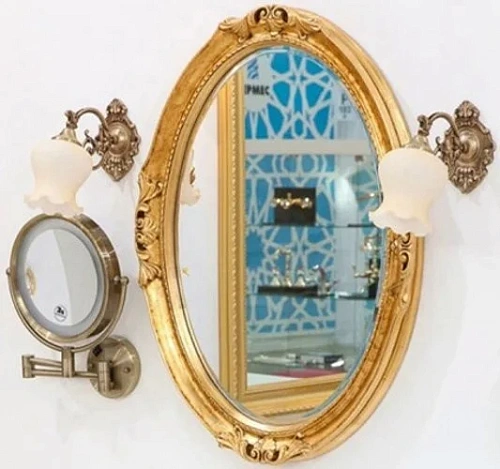 Зеркало Armadi Art 511-G овальное, золото, 85х65 (полиуретан) эмаль Зеркало Armadi Art 511-G овальное, золото, 85х65 (полиуретан) эмаль