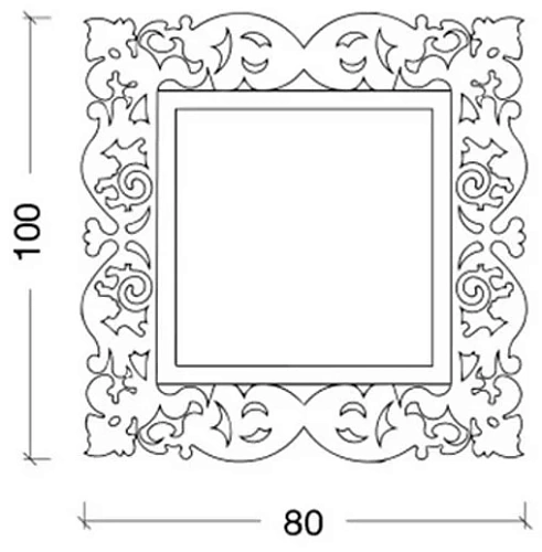 Зеркало Armadi Art Caprice 562 800х1000 поталь серебро с подсветкой Зеркало Armadi Art Caprice 562 800х1000 поталь серебро с подсветкой
