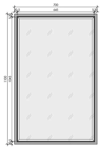 Зеркало Armadi Art MONACO 566-BCR с подсветкой 70x110 глянец черная+хром Зеркало Armadi Art MONACO 566-BCR с подсветкой 70x110 глянец черная+хром