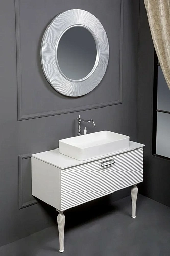 Зеркало Armadi Art SHINE 528-W light белое с подсветкой d82 Зеркало Armadi Art SHINE 528-W light белое с подсветкой d82