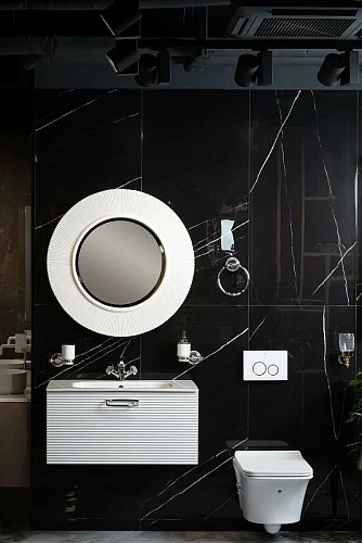 Зеркало Armadi Art SHINE 528-W light белое с подсветкой d82 Зеркало Armadi Art SHINE 528-W light белое с подсветкой d82