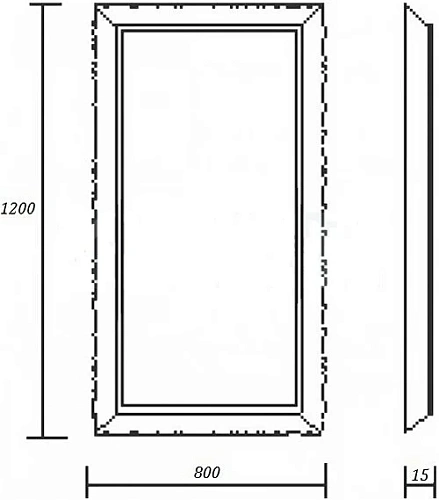 Зеркало Armadi Art SOHO 519 серебро, 80х120 Зеркало Armadi Art SOHO 519 серебро, 80х120