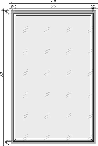 Зеркало Armadi Art SOHO 561 light белый глянец, 70х100 ППУ с подсветкой Зеркало Armadi Art SOHO 561 light белый глянец, 70х100 ППУ с подсветкой