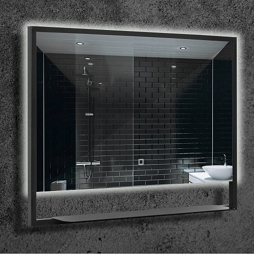 Зеркало Armadi Art Vallessi 551 прямоугольное 80x60 с полочкой антрацит Зеркало Armadi Art Vallessi 551 прямоугольное 80x60 с полочкой антрацит