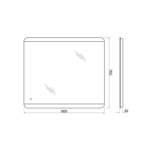 Зеркало BelBagno SPC-CEZ-800-700-LED-TCH 12W 220-240V 800x30x700 с подсветкой и сенсорным выключателем Зеркало BelBagno SPC-CEZ-800-700-LED-TCH 12W 220-240V 800x30x700 с подсветкой и сенсорным выключателем
