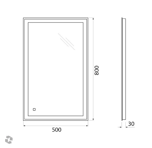 Зеркало BelBagno SPC-GRT-500-800-LED-TCH 12W 220-240V 500x30x800 с подсветкой и сенсорным выключателем Зеркало BelBagno SPC-GRT-500-800-LED-TCH 12W 220-240V 500x30x800 с подсветкой и сенсорным выключателем