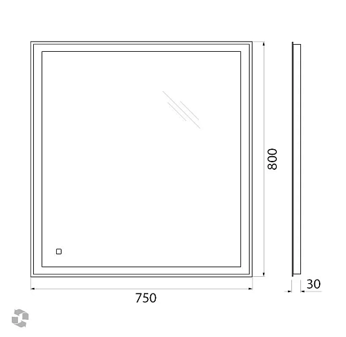 Зеркало BelBagno SPC-GRT-750-800-LED-TCH 12W 220-240V 750x30x800 с подсветкой и сенсорным выключателем Зеркало BelBagno SPC-GRT-750-800-LED-TCH 12W 220-240V 750x30x800 с подсветкой и сенсорным выключателем