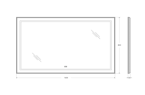 Зеркало BelBagno SPC-KRAFT-1400-800-LED-TCH-WARM-NERO 1400x32x800 мм с подсветкой сенсорным выключателем и подогревом Зеркало BelBagno SPC-KRAFT-1400-800-LED-TCH-WARM-NERO 1400x32x800 мм с подсветкой сенсорным выключателем и подогревом
