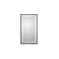 Зеркало BelBagno SPC-KRAFT-500-900-LED-TCH-WARM-NERO 500x32x900 мм с подсветкой сенсорным выключателем и подогревом Зеркало BelBagno SPC-KRAFT-500-900-LED-TCH-WARM-NERO 500x32x900 мм с подсветкой сенсорным выключателем и подогревом