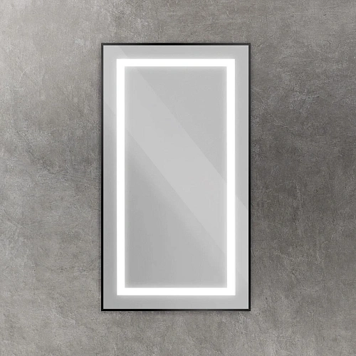 Зеркало BelBagno SPC-KRAFT-500-900-SENS-NERO 500x900x32 мм с подсветкой и сенсорным выключателем Зеркало BelBagno SPC-KRAFT-500-900-SENS-NERO 500x900x32 мм с подсветкой и сенсорным выключателем