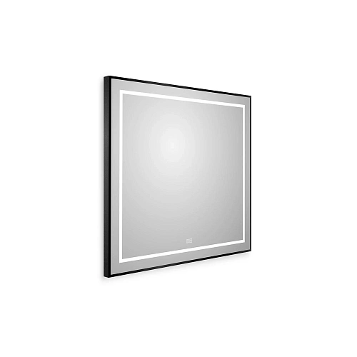 Зеркало BelBagno SPC-KRAFT-800-800-LED-TCH-WARM-NERO 800x32x800 мм с подсветкой сенсорным выключателем и подогревом Зеркало BelBagno SPC-KRAFT-800-800-LED-TCH-WARM-NERO 800x32x800 мм с подсветкой сенсорным выключателем и подогревом