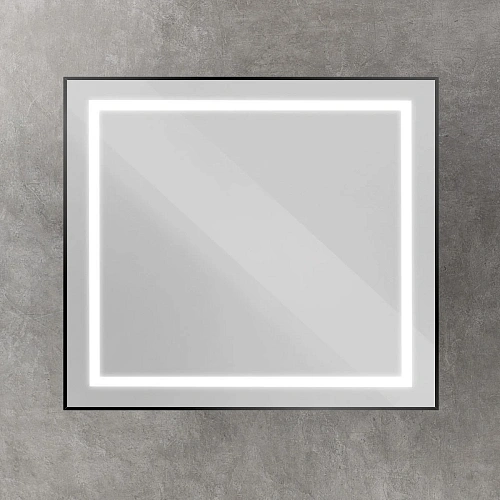Зеркало BelBagno SPC-KRAFT-900-800-SENS-NERO 900x800x32 мм с подсветкой и сенсорным выключателем Зеркало BelBagno SPC-KRAFT-900-800-SENS-NERO 900x800x32 мм с подсветкой и сенсорным выключателем