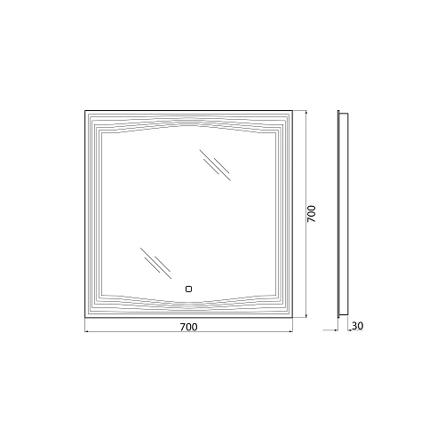 Зеркало BelBagno SPC-LNS-700-700-LED-TCH 12W 220-240V 700x30x700 с подсветкой и сенсорным выключателем Зеркало BelBagno SPC-LNS-700-700-LED-TCH 12W 220-240V 700x30x700 с подсветкой и сенсорным выключателем