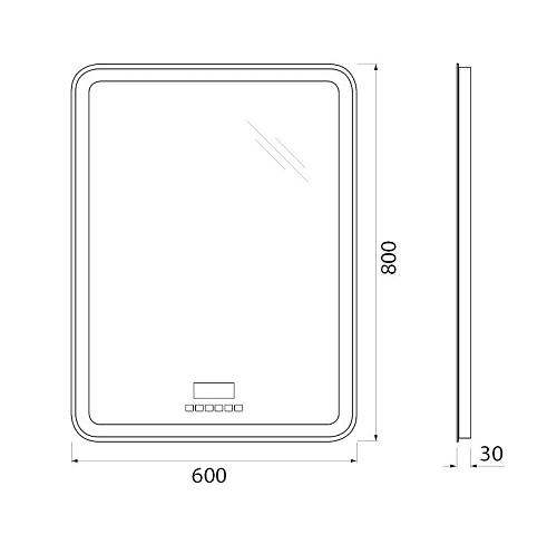 Зеркало BelBagno SPC-MAR-600-800-LED-TCH-RAD 12W 220-240V 600x30x800 с подсветкой сенсорным выключателем bluetooth цифровым термометром радио Зеркало BelBagno SPC-MAR-600-800-LED-TCH-RAD 12W 220-240V 600x30x800 с подсветкой сенсорным выключателем bluetooth цифровым термометром радио