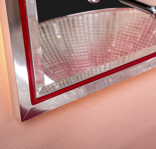 Зеркало Boheme MONACO с подсветкой 70x110 см глянец бордо + хром 566-RCR Зеркало Boheme MONACO с подсветкой 70x110 см глянец бордо + хром 566-RCR