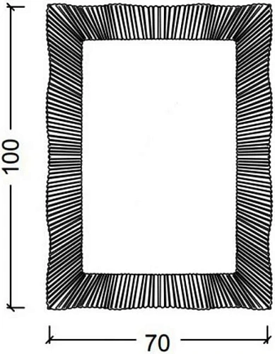 Зеркало Boheme SOHO черный глянец с подсветкой, 70х100 558 Зеркало Boheme SOHO черный глянец с подсветкой, 70х100 558