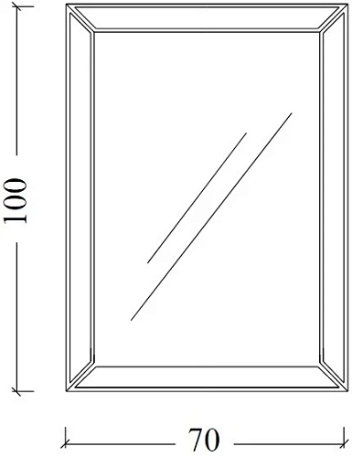 Зеркало Boheme VOGUE 70x100 зеркальная рама 529 Зеркало Boheme VOGUE 70x100 зеркальная рама 529