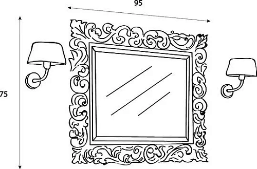 Зеркало CEZARES 620/N 30x750 мм Зеркало CEZARES 620/N 30x750 мм