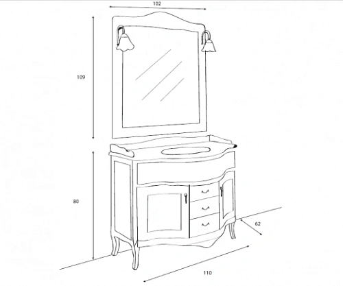 Зеркало CEZARES AN.SP.103 30x980 мм Зеркало CEZARES AN.SP.103 30x980 мм